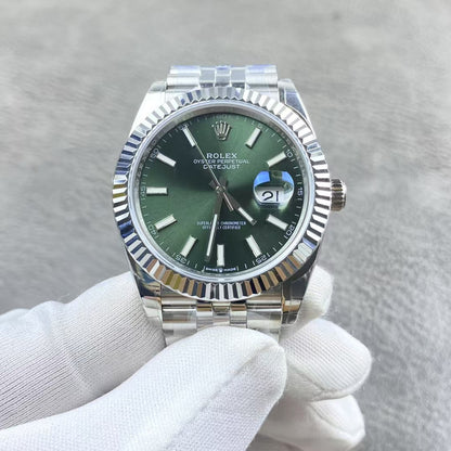 Rolex Oyster Perpetual Datejust 41, stainless steel, green dial