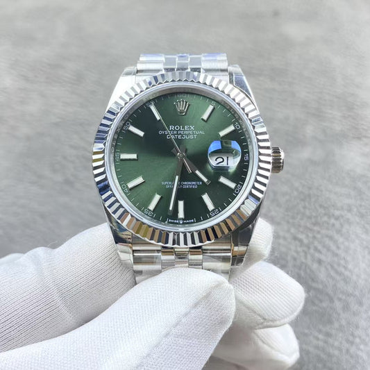 Rolex Oyster Perpetual Datejust 41, stainless steel, green dial