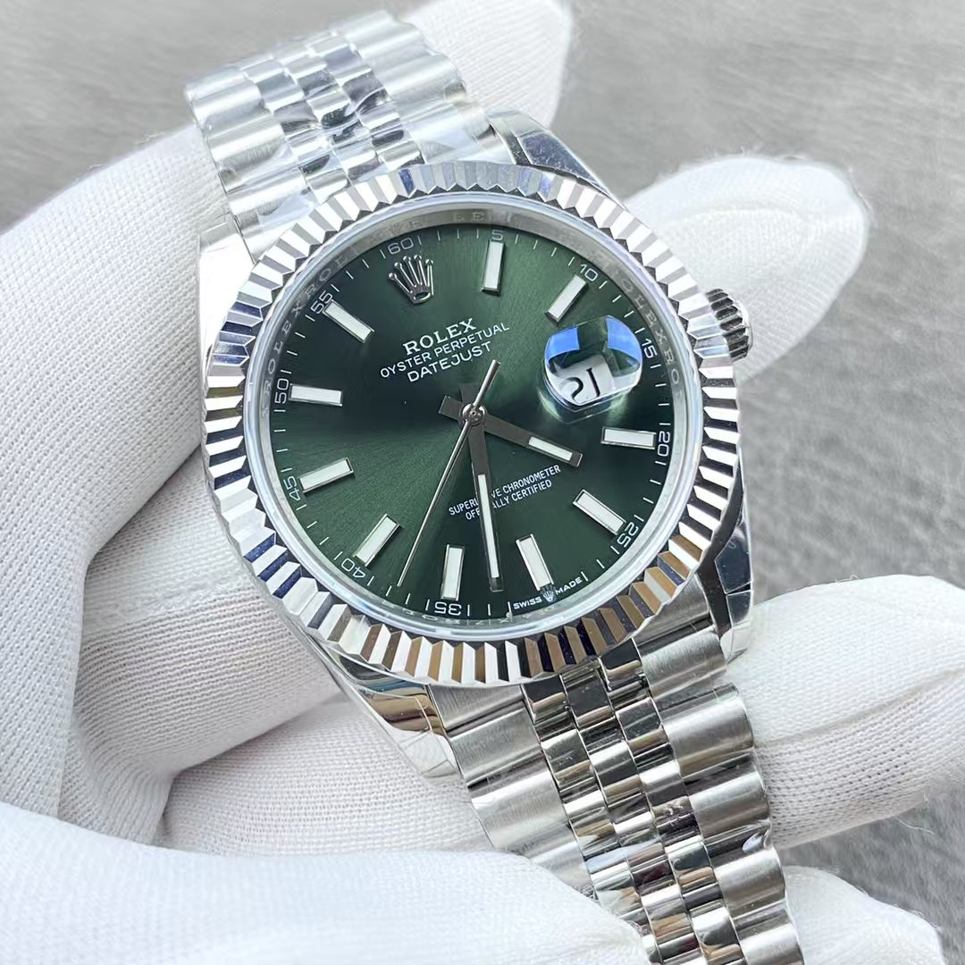 Rolex Oyster Perpetual Datejust 41, stainless steel, green dial
