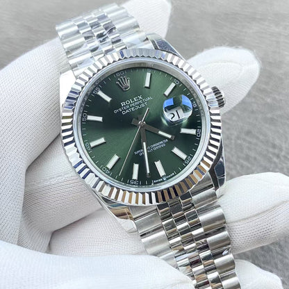Rolex Oyster Perpetual Datejust 41, stainless steel, green dial