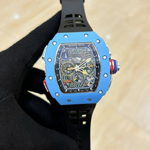 Blue Ceramic- Black Rubber - Automatic - 40*51mm
