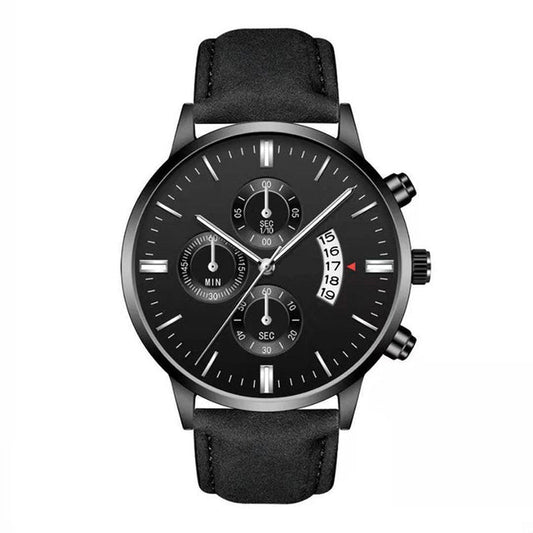 Men's Stainless Steel Round Dial Casual Wristwatch -42mm