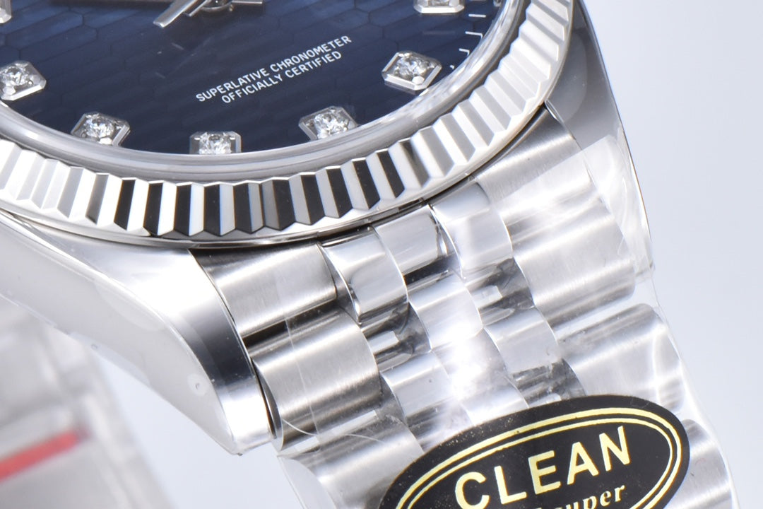 Rolex Oyster Perpetual Datejust 41, blue motif / patterned dial
