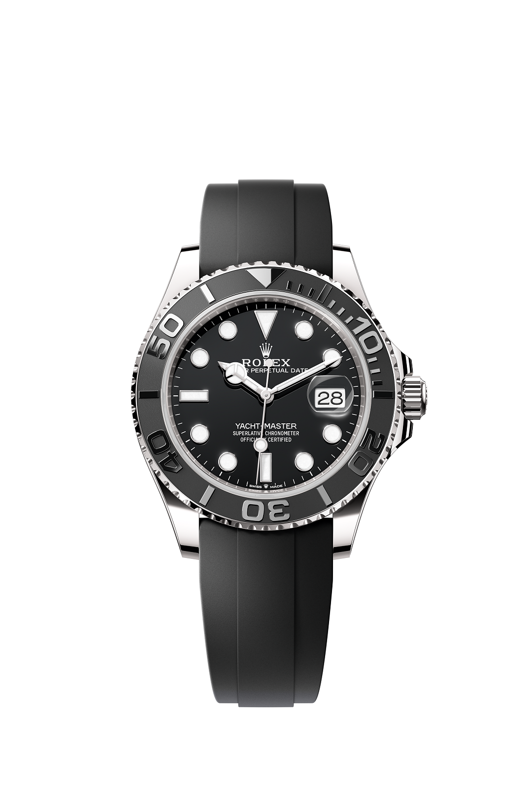 Rolex Yacht-Master 42, Oysterflex, black/white