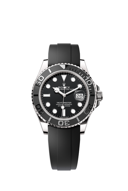 Rolex Yacht-Master 42, Oysterflex, black/white