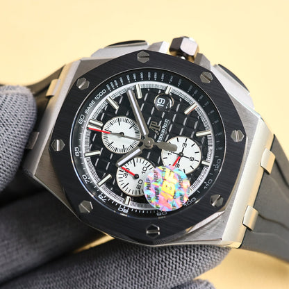 TOP! Black Ceramic Bezel - Black Rubber - Automatic - 44mm