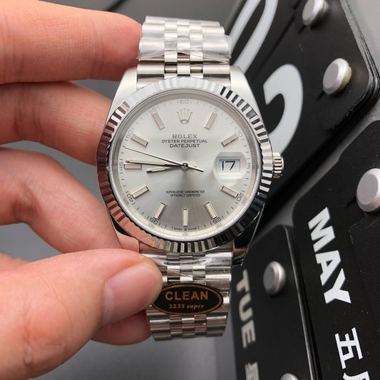 Rolex Oyster Perpetual Datejust 36/41, grey/silver dial