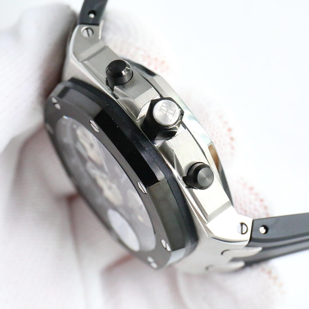 TOP! Black Ceramic Bezel - Black Rubber - Automatic - 44mm