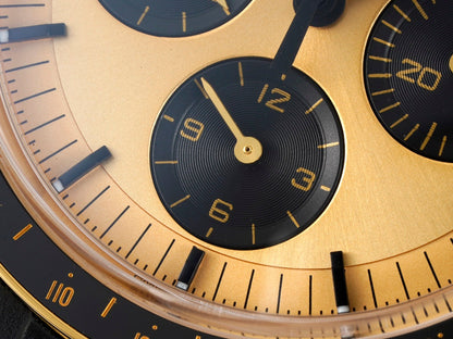 Chronograph -Yellowgold- Black Silver - Black Rubber- Automatic - 42mm