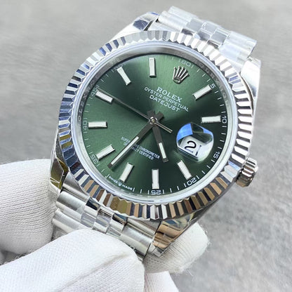 Rolex Oyster Perpetual Datejust 41, stainless steel, green dial