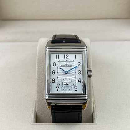 White Silver - Black Leather - Manual winding - 45*27mm