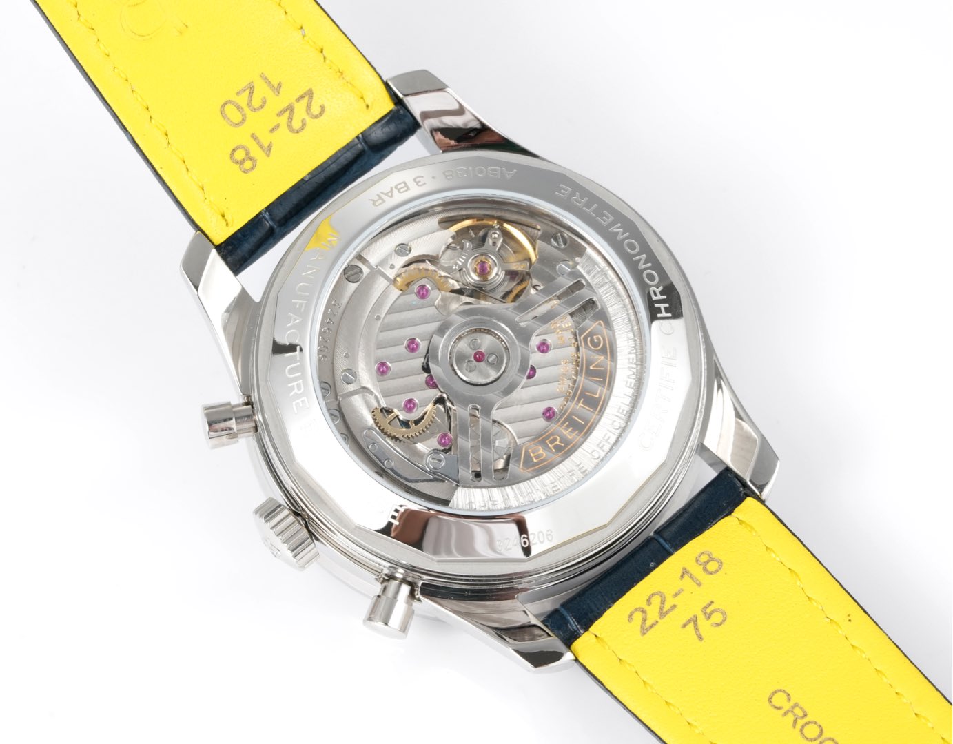 Chronograph - Rhinestone - Sky Face - N-Timer - Black Leather - Automatic - 43mm