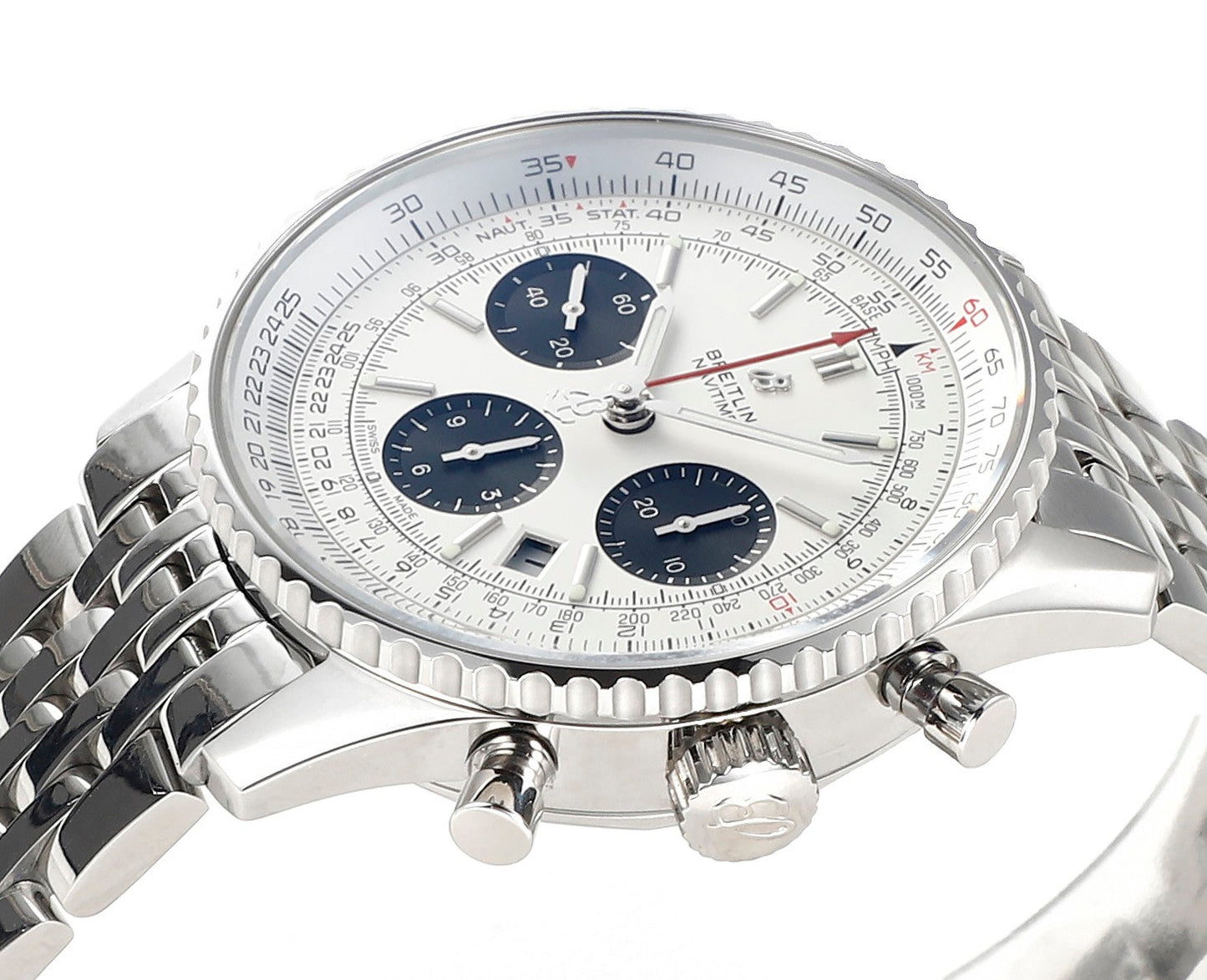 Chronograph - White Ceramic - Panda Face- N-Timer - 904L Steel - Automatic - 43mm