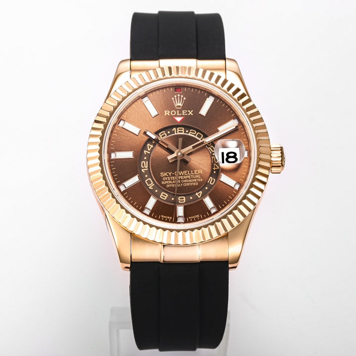 Rolex Sky-Dweller 42 - Brown Rose Gold (Black Rubber)