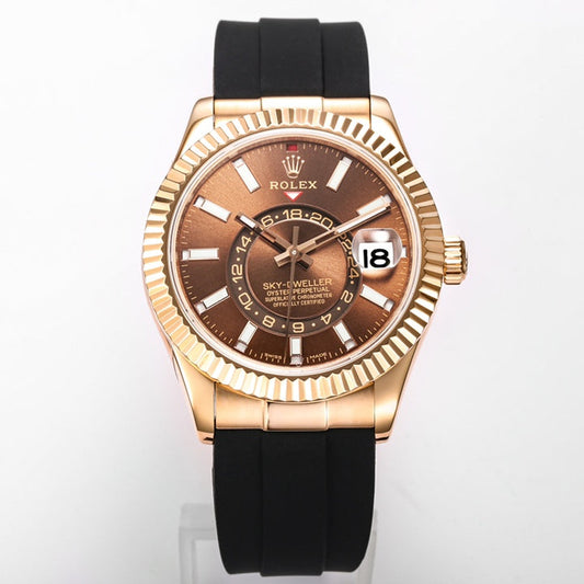 Rolex Sky-Dweller 42 - Brown Rose Gold (Black Rubber)