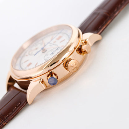 Chronograph - White Rosegold -Brown Leather - Automatic - 42mm