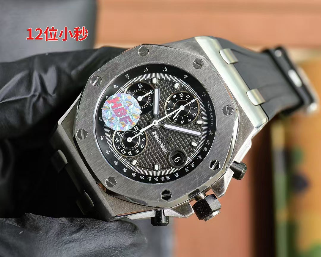 Chronograph-Grey Ceramic- Black Rubber - Automatic - 44mm