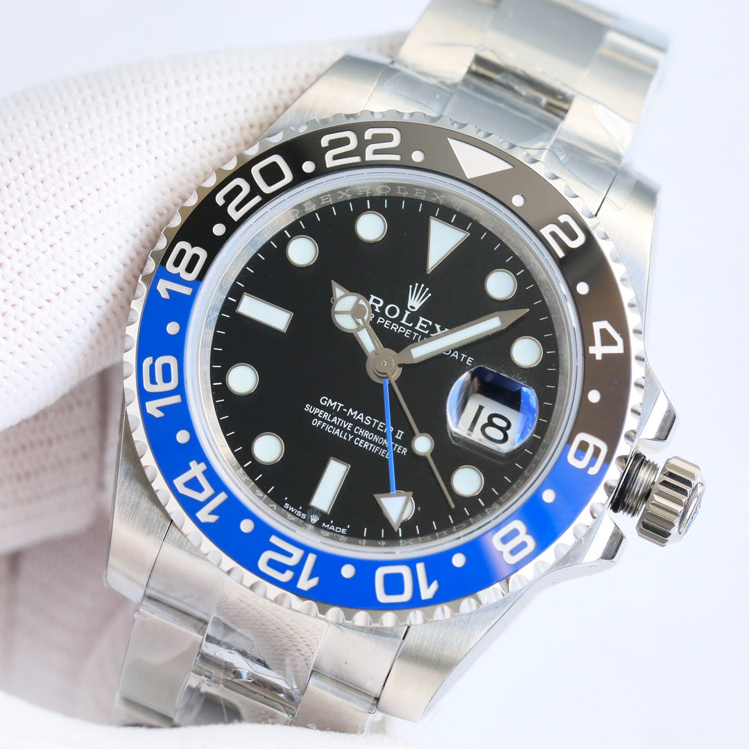 Rolex GMT-Master II, blue & black bezel (“Batman”)