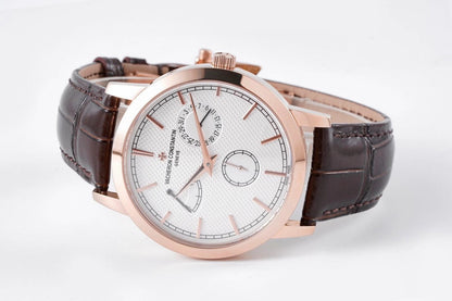 White Rosegold - Black Leather - Automatic - 41mm