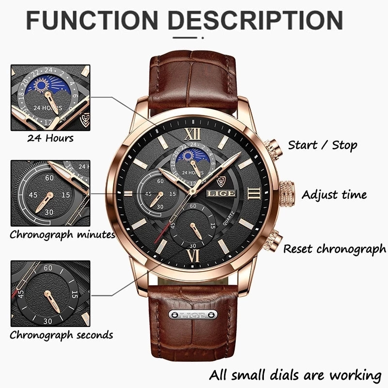 Men's Leather - Automatic - 42mm