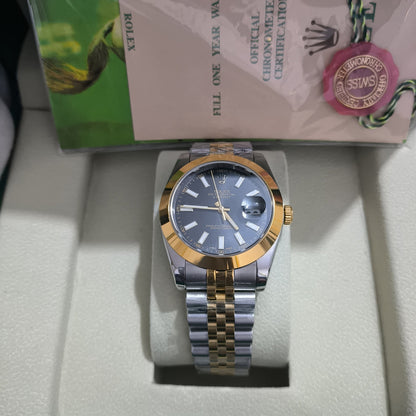 Rolex Oyster Perpetual Datejust 36/41, two-tone steel & yellow gold, black dial