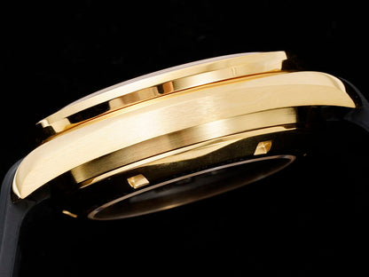 Chronograph -Yellowgold- Black Silver - Black Rubber- Automatic - 42mm