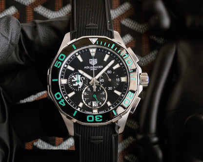 Chronograph - Black Rubber - Quartz - 41mm