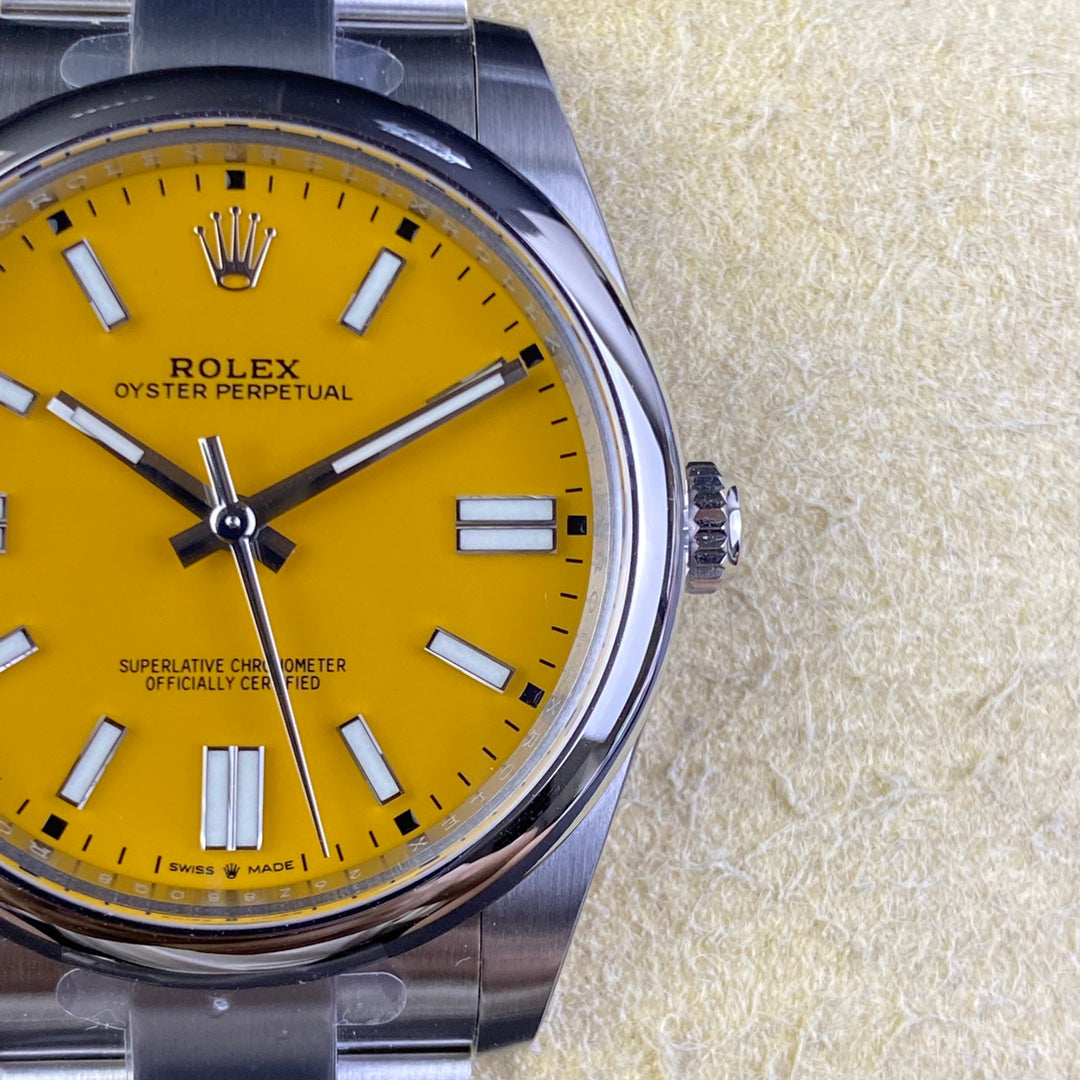 Rolex Oyster Perpetual Datejust 41, stainless steel, yellow dial / colored dial