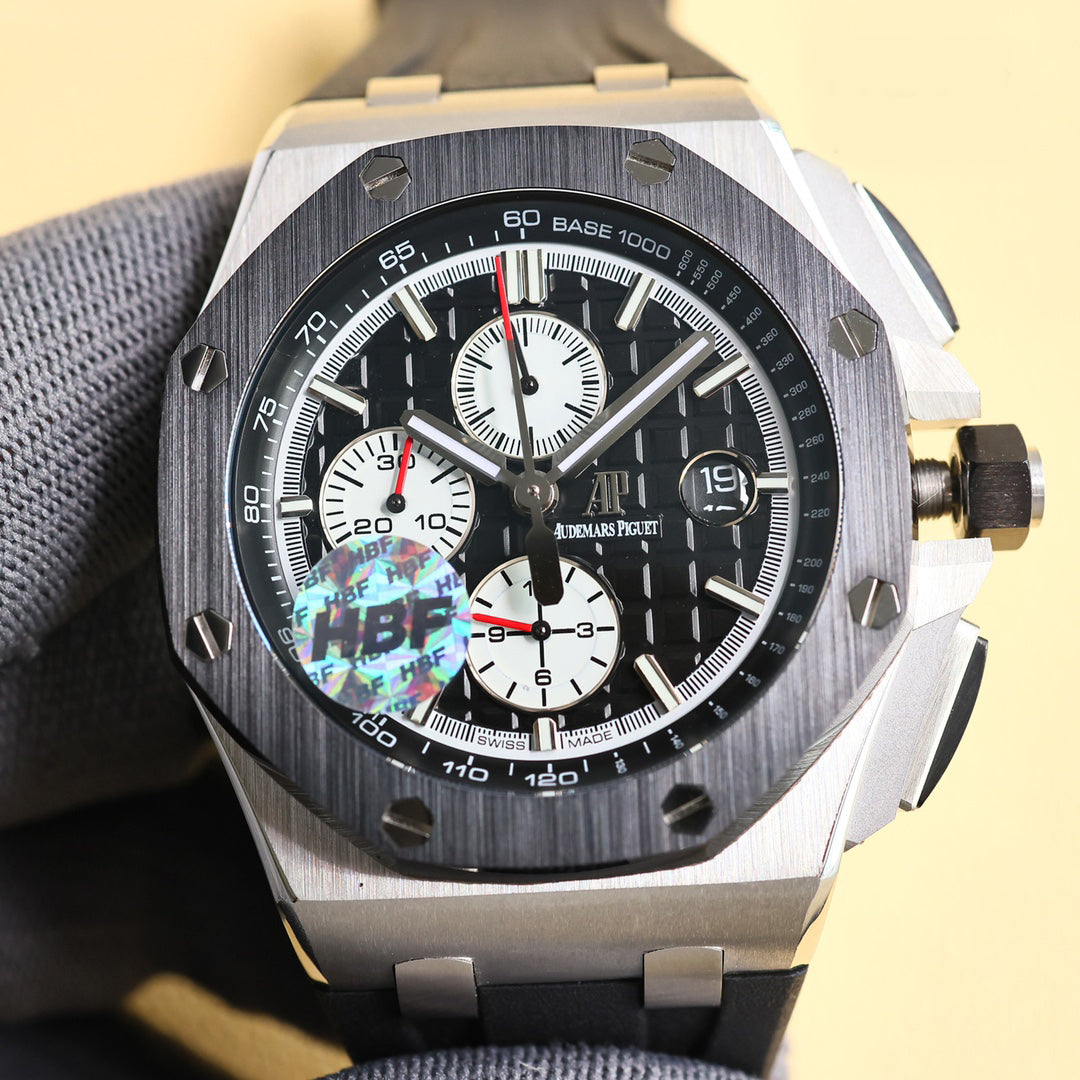 TOP! Black Ceramic Bezel - Black Rubber - Automatic - 44mm