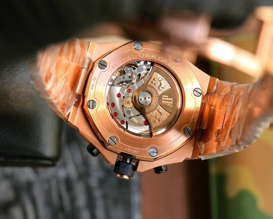 Chronograph-L Size -Rosegold Ceramic- Rosegold Steel - Automatic - 44mm