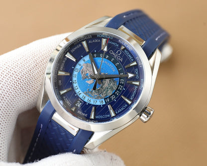 Blue Steel - Blue Rubber Strap - Automatic - 43mm