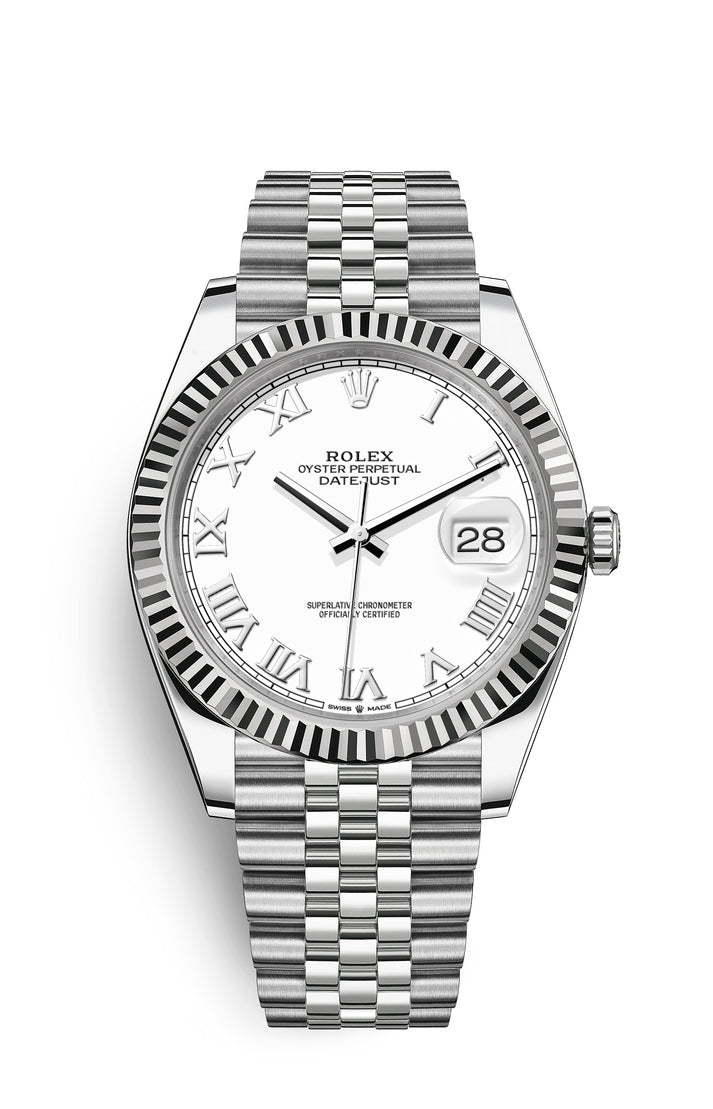 Rolex Oyster Perpetual Datejust 41, stainless steel, silver/white dial