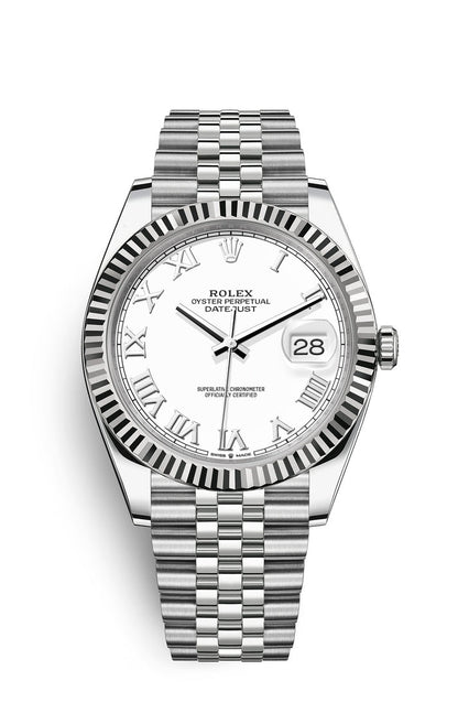 Rolex Oyster Perpetual Datejust 41, stainless steel, silver/white dial