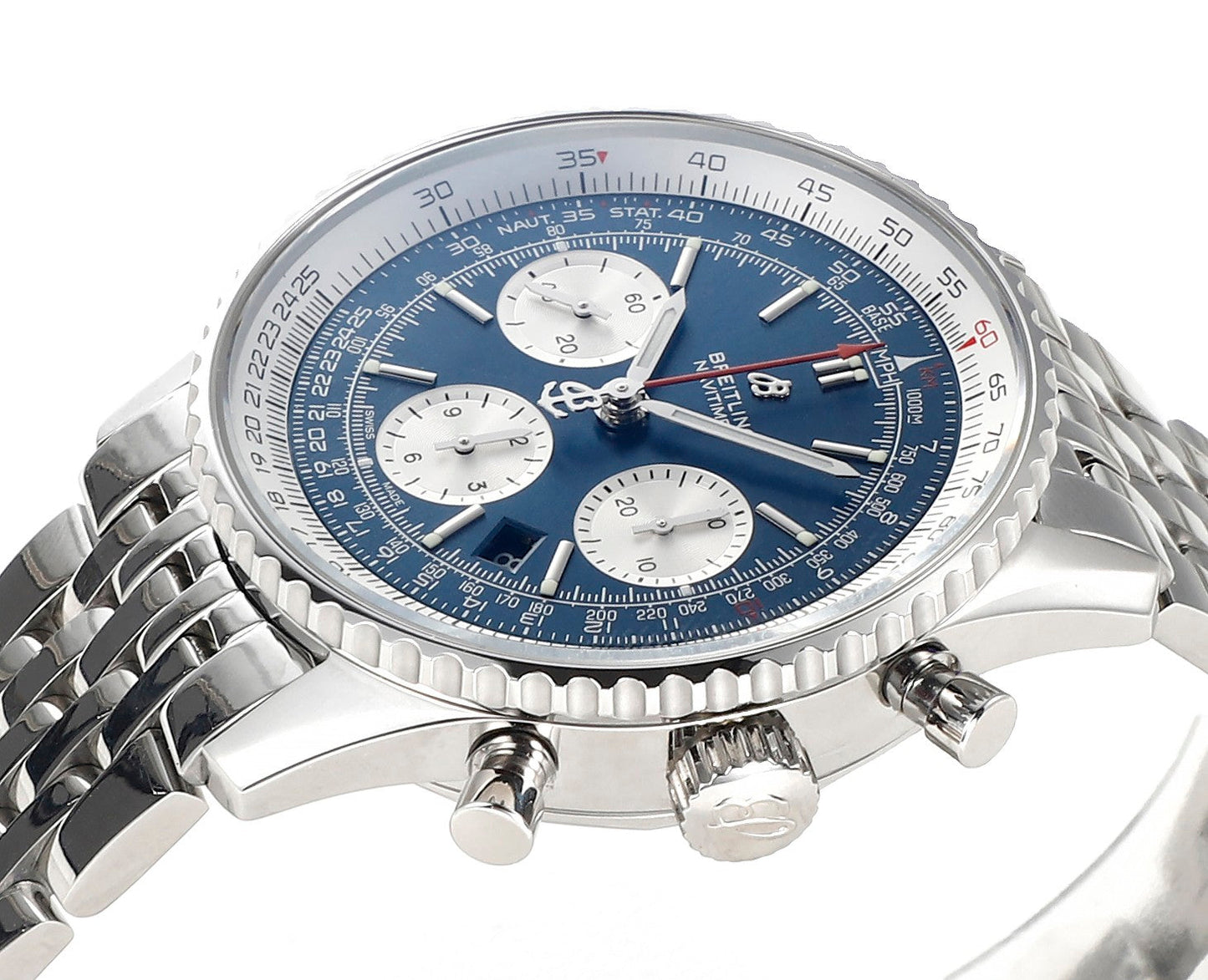 Chronograph - White Ceramic - Blue- N-Timer - 904L Steel - Automatic - 43mm