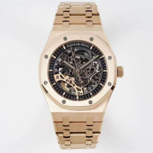 TOP 15407- Hollow Rosegold steel - Automatic - 41mm