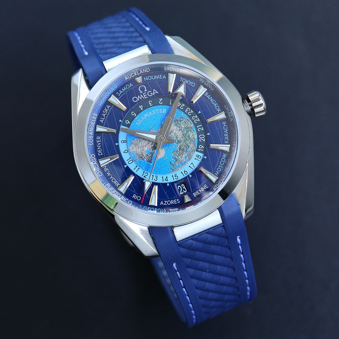 Blue Steel - Blue Rubber Strap - Automatic - 43mm