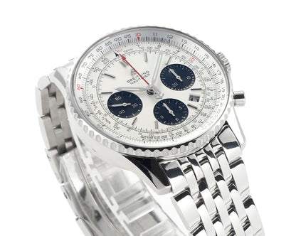 Chronograph - White Ceramic - Panda Face- N-Timer - 904L Steel - Automatic - 43mm