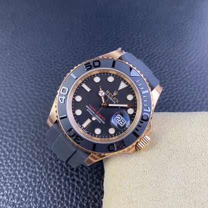 Rolex Yacht-Master 40/42, Everose gold on Oysterflex
