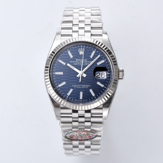 Rolex Oyster Perpetual Datejust 41, blue motif / patterned dial