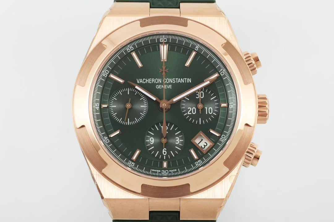 Chronograph -Dark Green - Green Rubber - Automatic - 42mm