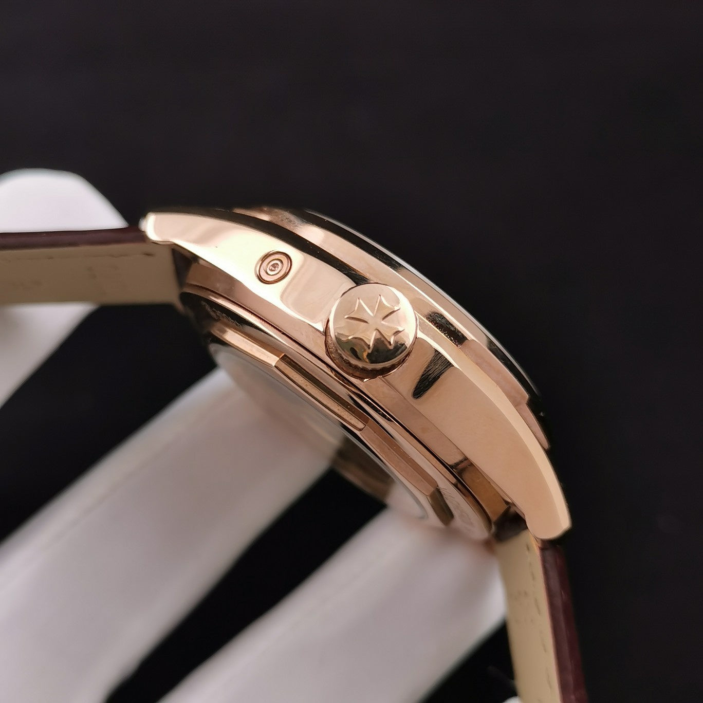 White Rosegold - 83520/000R-9909- Brown Leather - Automatic - 40mm