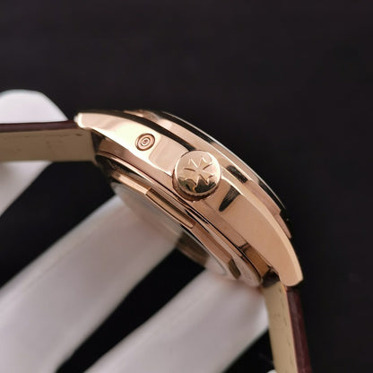 White Rosegold - 83520/000R-9909- Brown Leather - Automatic - 40mm