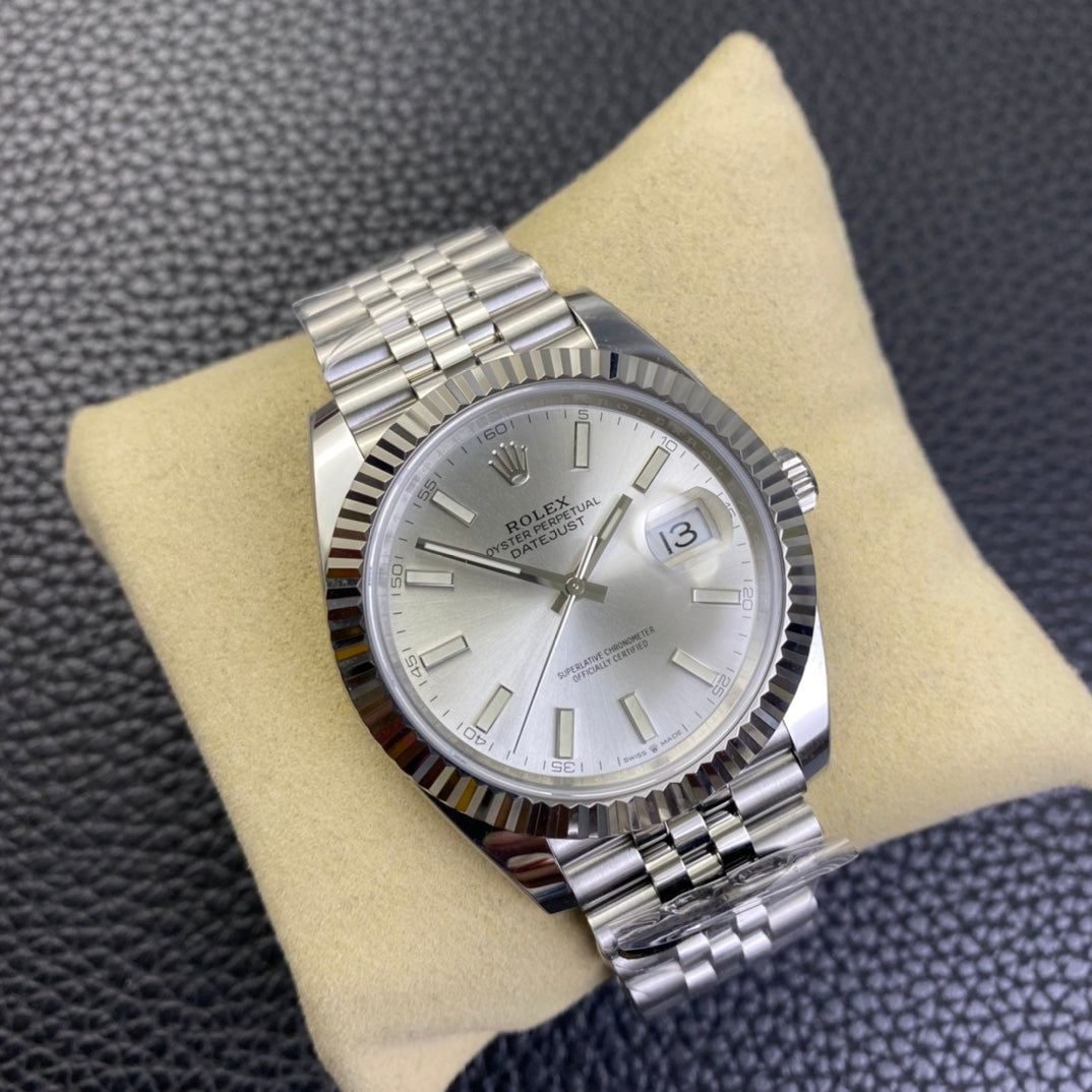 Rolex Oyster Perpetual Datejust 41, ref. 126334, silver dial