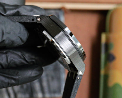 TOP! Chronograph- Black Grey Ceramic Bezel- Black Rubber - Automatic - 44mm