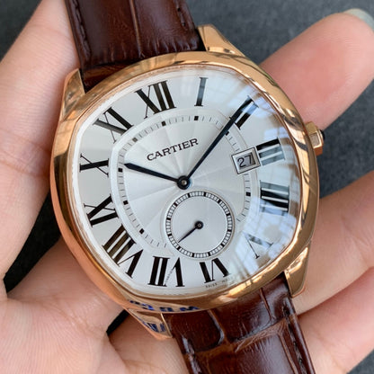 904L Yellow gold - White- Brown Leather - Automatic - 40*41mm