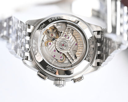 Chronograph - Silver White - Silver 316L Steel - Automatic - 42mm
