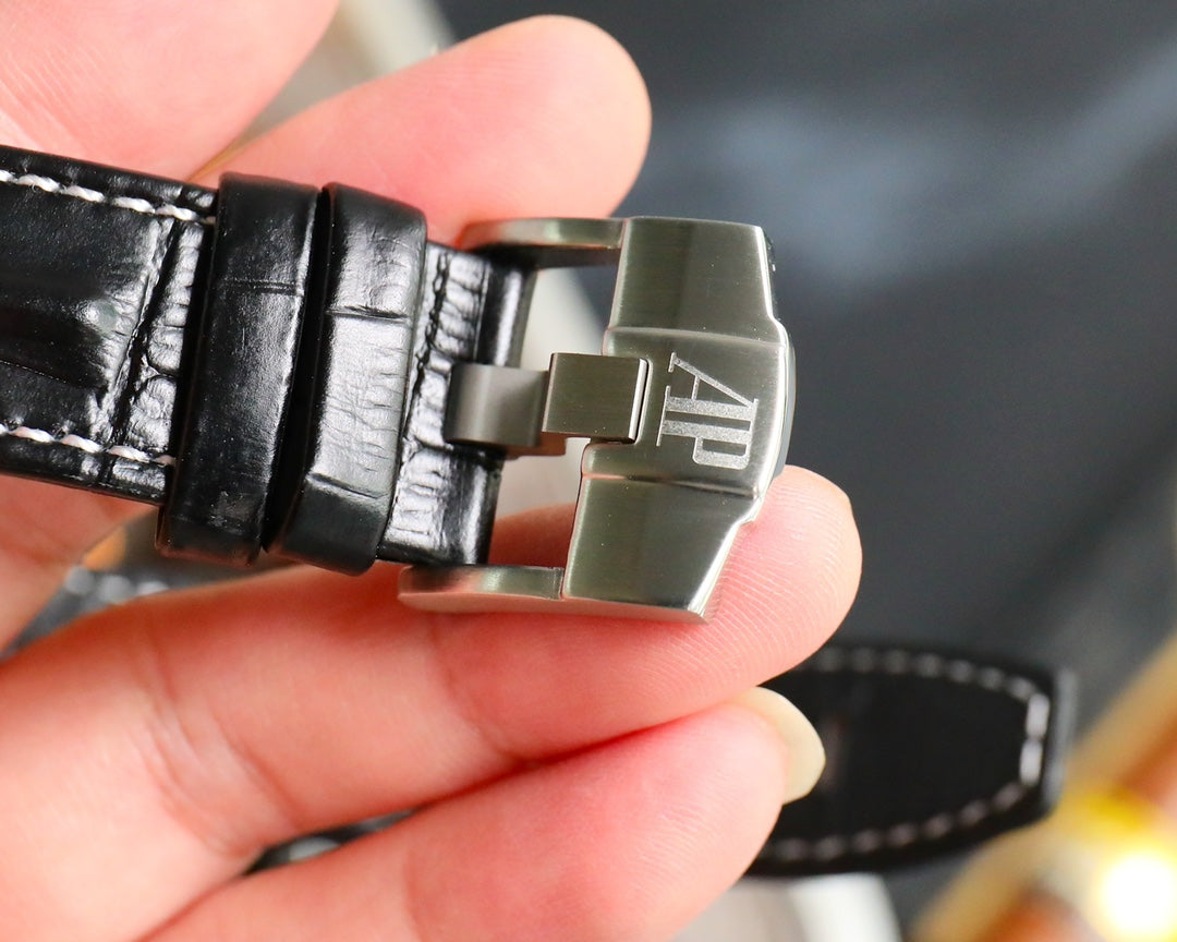 TOP! Panda Face Ceramic Bezel - Black Leather - Automatic - 42mm