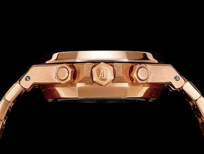 Chronograph - Frosted Gold -Green Yellow- 904L Steel - Automatic - 41mm