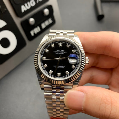 Rolex Oyster Perpetual Datejust 41, stainless steel, black dial