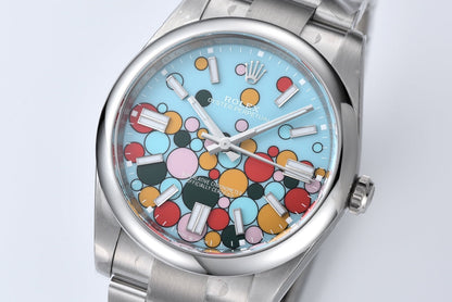 Rolex Oyster Perpetual Datejust 36/41, colourful “Celebration / Candy” dial